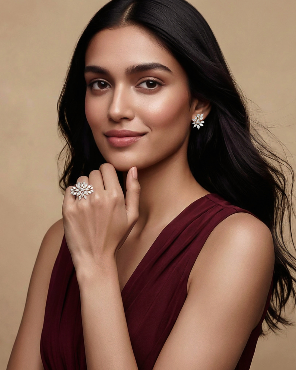 Diamond earrings in chandigarh